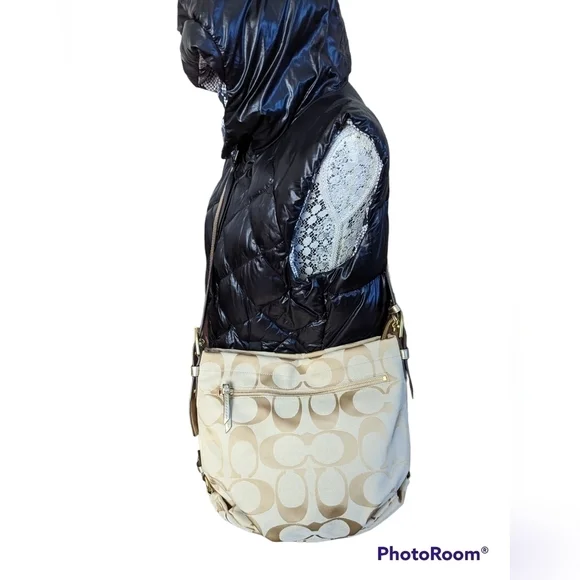 Coach F15067 Soho Signature Crossbody Shoulder Bag Khaki Gold - Picture 5 of 16